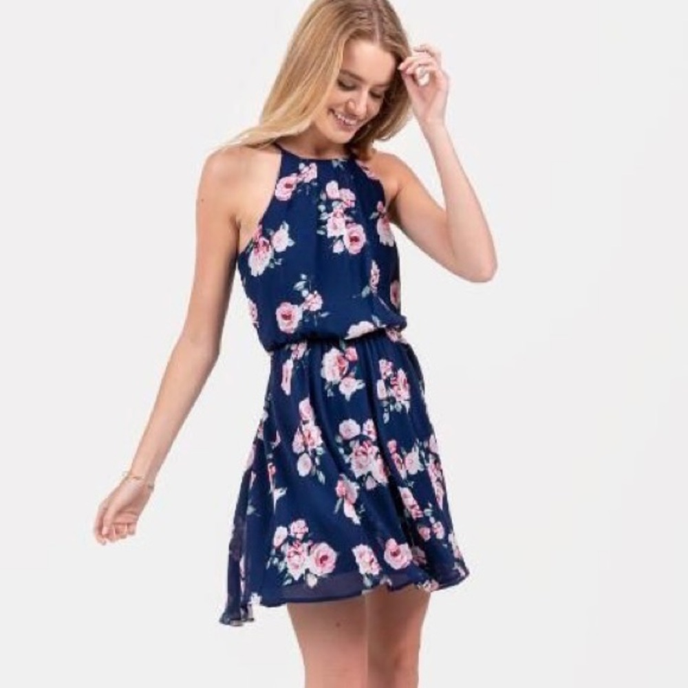 Flawless Floral Dress in Navy | Size L